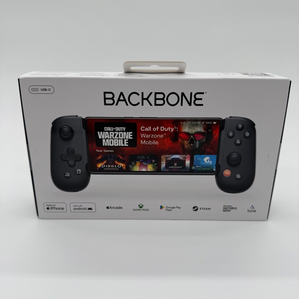 Backbone One Mobile Gaming Controller for‎ iPhone Black Play Anywhere USB-C